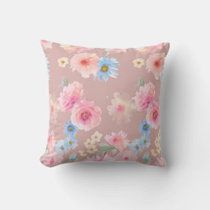 Flowers watercolor illustration. Big Set watercolo Cushion