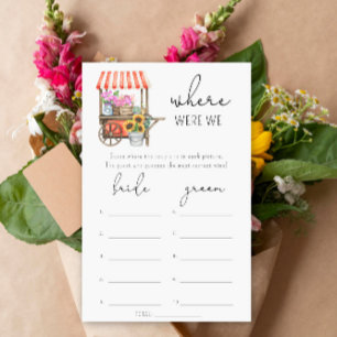 Flowers - Where were we bridal shower game