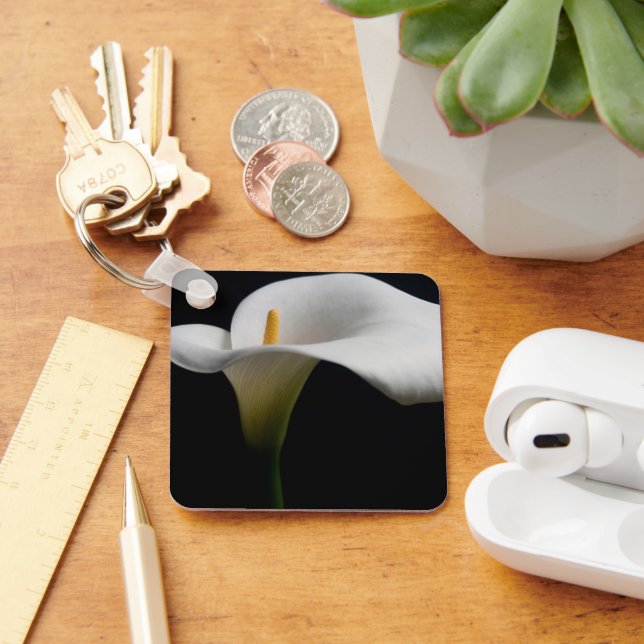 Flowers | White Calla Lily Key Ring (Desk)
