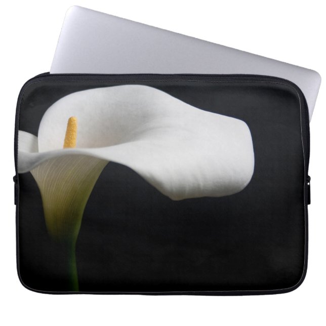 Flowers | White Calla Lily Laptop Sleeve (Front)