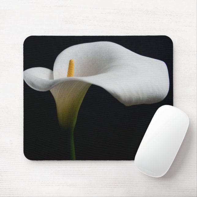 Flowers | White Calla Lily Mouse Pad (With Mouse)