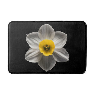 Flowers White Daffodil Flower Bath Mat