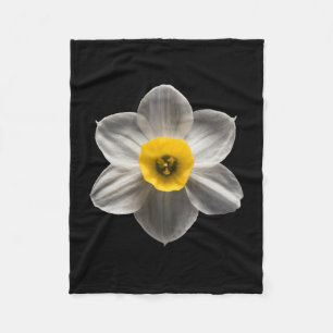 Flowers White Daffodil Flower Fleece Blanket