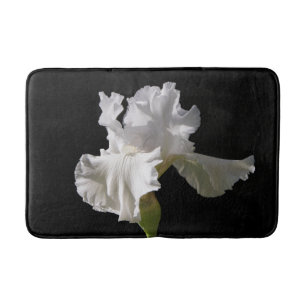 Flowers   White Iris Bath Mat