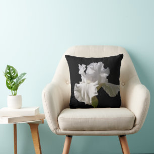 Flowers   White Iris Cushion
