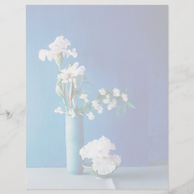 Flowers | White Iris in Vase (Front)