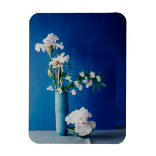 Flowers   White Iris in Vase Magnet