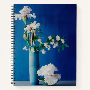 Flowers White Iris in Vase Notebook