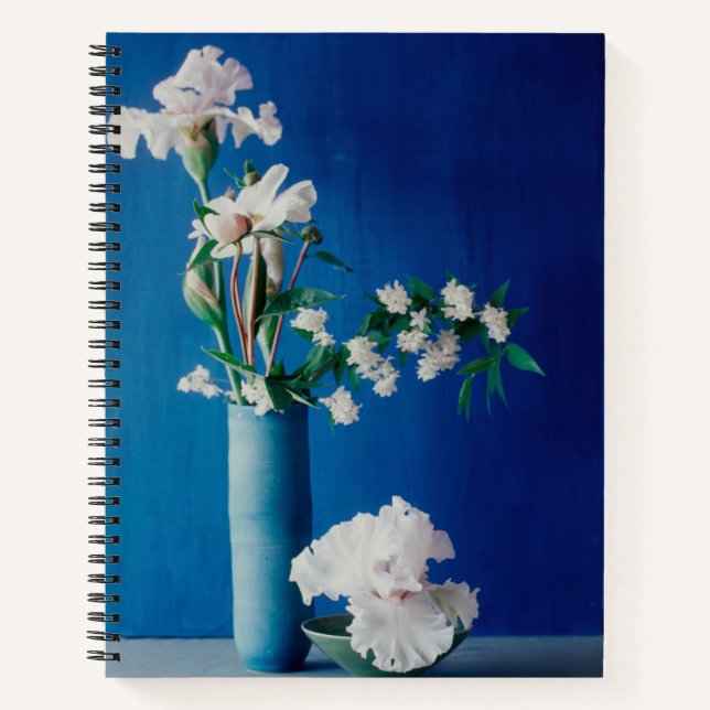 Flowers | White Iris in Vase Notebook (Front)
