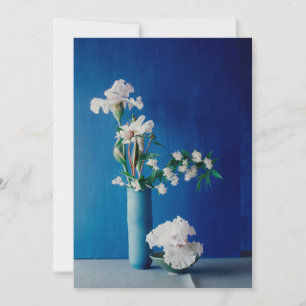 Flowers White Iris in Vase Thank You Card