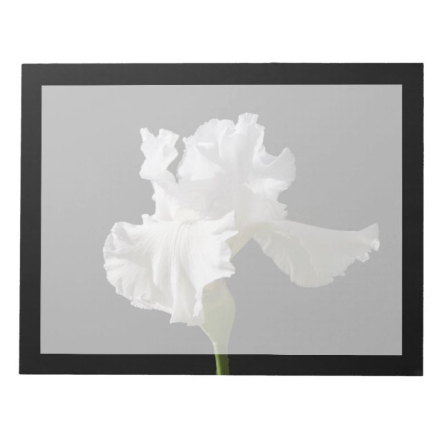 Flowers | White Iris Notepad (Front)