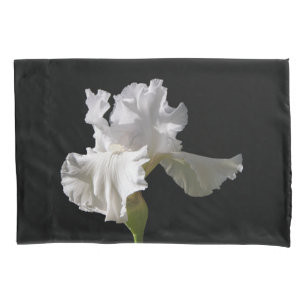 Flowers   White Iris Pillowcase