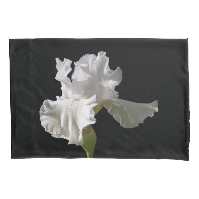 Flowers | White Iris Pillowcase (Front)