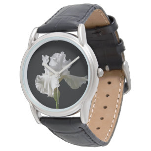 Flowers White Iris Watch