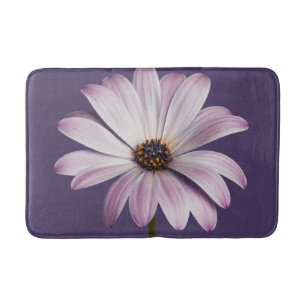 Flowers   White & Purple Daisy Bath Mat