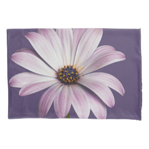 Flowers   White & Purple Daisy Pillowcase