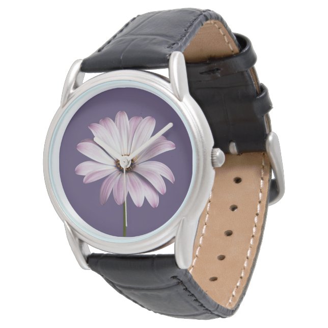 Flowers | White & Purple Daisy Watch (Angled)