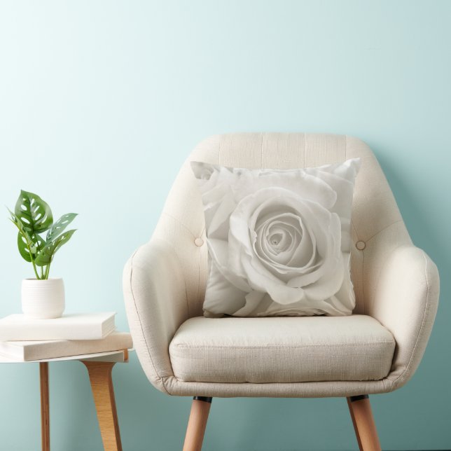 Flowers | White Roses Cushion (Chair)