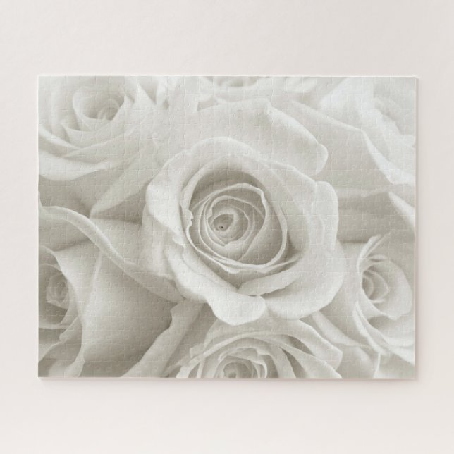 Flowers | White Roses Jigsaw Puzzle (Horizontal)