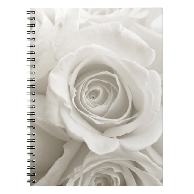 Flowers | White Roses Notebook (Front)