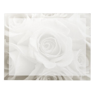 Flowers   White Roses Notepad