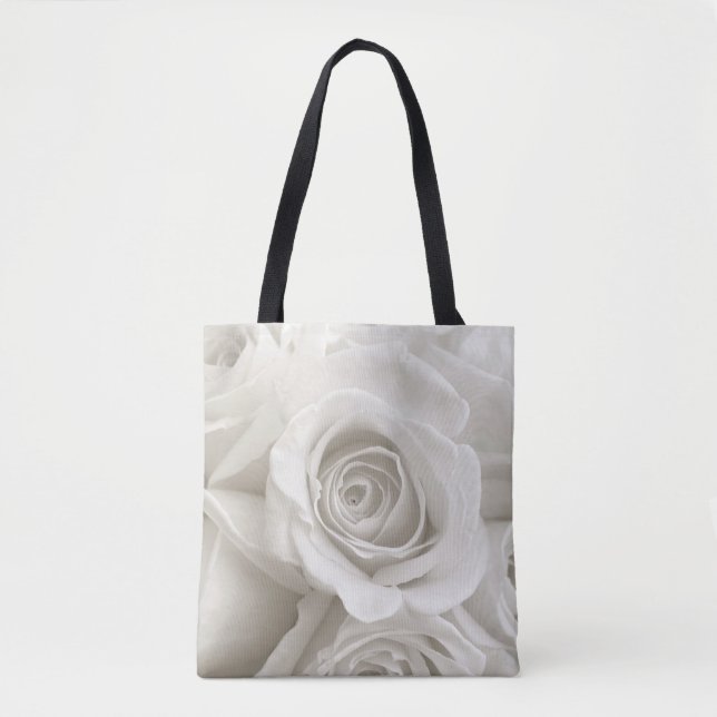 Flowers | White Roses Tote Bag (Front)
