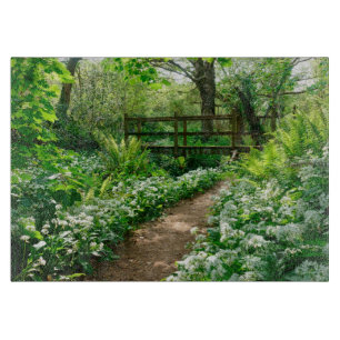 Flowers   White Wildflowers in Forest Cutting Board