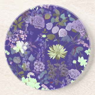 Flowers with an elegant and mysterious atmosphere coaster