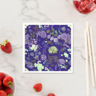 Flowers with an elegant and mysterious atmosphere napkin