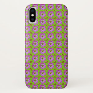 Flowers with gold dots iPhone x case