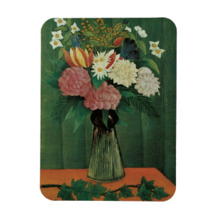 Flowers with Ivy by Henri Rousseau, Vintage Floral Magnet