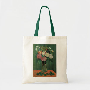 Flowers with Ivy by Henri Rousseau, Vintage Floral Tote Bag