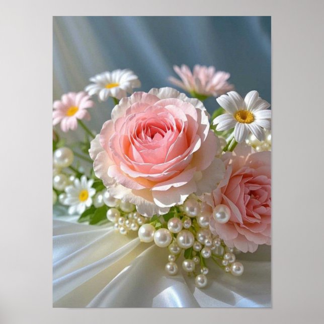 Flowers with timeless extravagant elegance poster (Front)