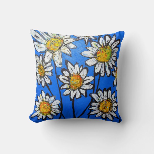 Flowers with White Pedals Cushion (Front)