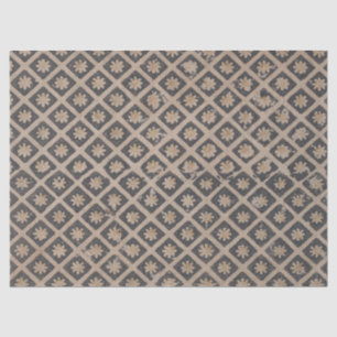 Flowers Within Squares Decoupage Paper