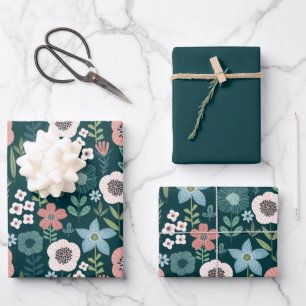Flowers Wrapping Paper Sheets