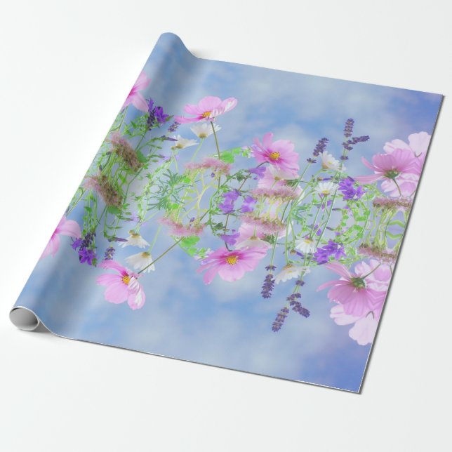 Flowers wrapping paper. wrapping paper (Unrolled)