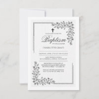 Flowery Blessing Religious Invitation