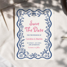 Flowery botanical garden script save the date