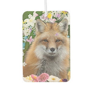 Flowery Fox Car Air Freshener