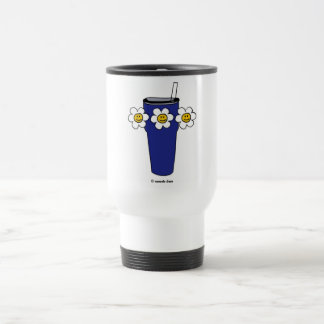 Flowery happy tumbler travel mug