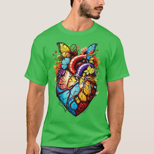 flowery heart T-Shirt (Front)