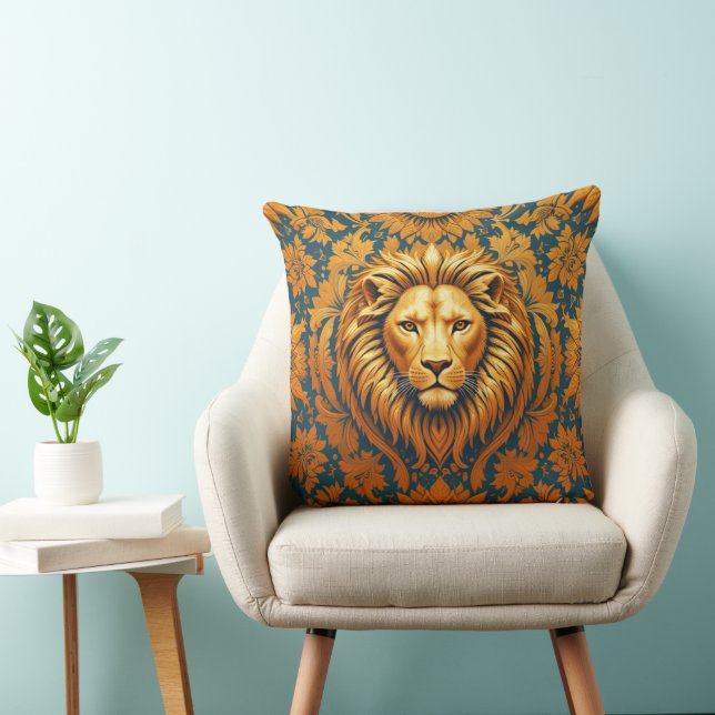 Flowery Lion 51 x 51 Cushion (Chair)