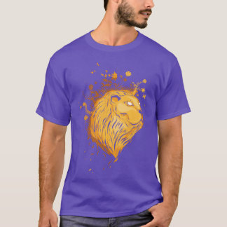 Flowery Lion Head Animal boy T-Shirt