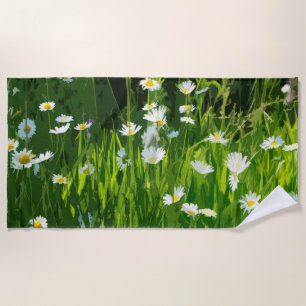 Flowery meadow beach towel