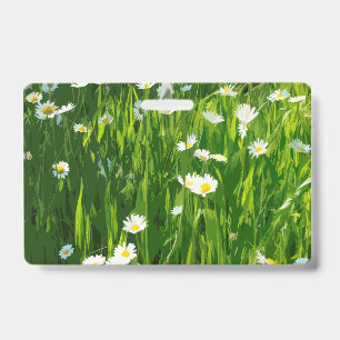 Flowery meadow ID badge
