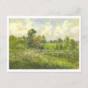 Flowery Meadow Painting Postcard
