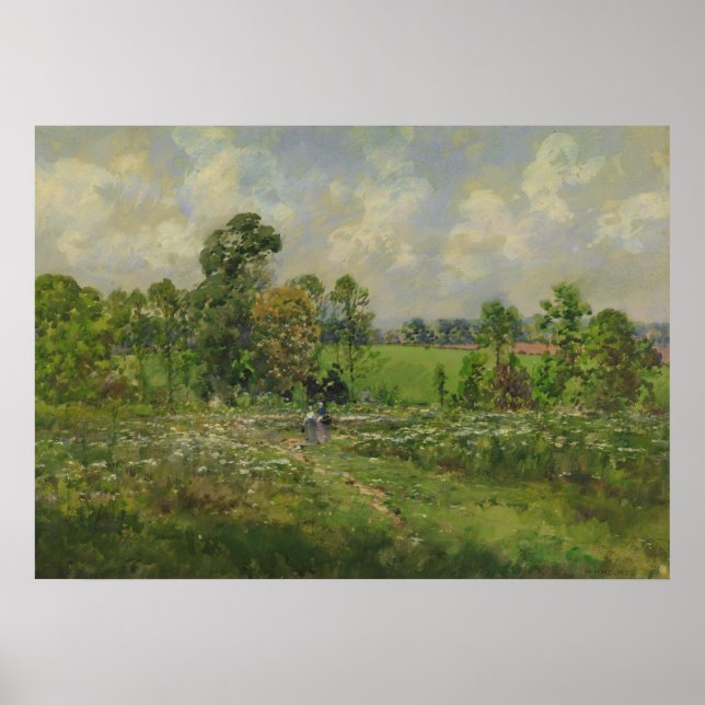 Flowery Meadow William Henry Holmes Watercolor Poster (Front)