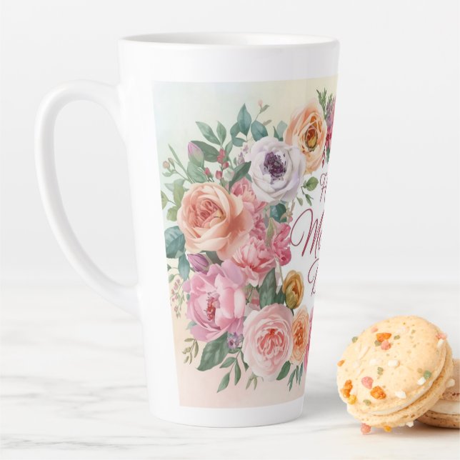 Flowery Mother's Day Latte Mug (In Situ)