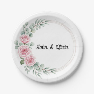 Flowery Paper Plate